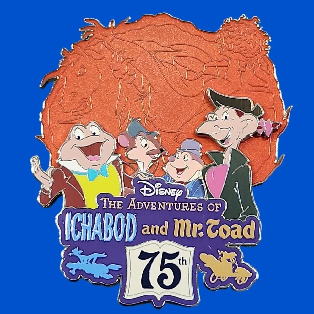 Disney Ichabod and Mr Toad 75th Anniversary Limited Edition 750 Enamel Pin 2024